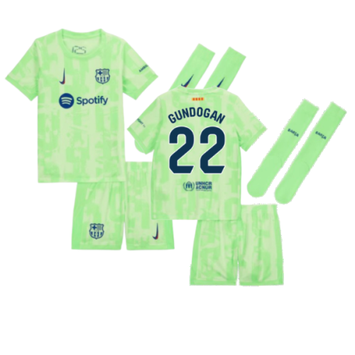 2024-2025 Barcelona Little Boys Third Mini Kit (Gundogan 22)