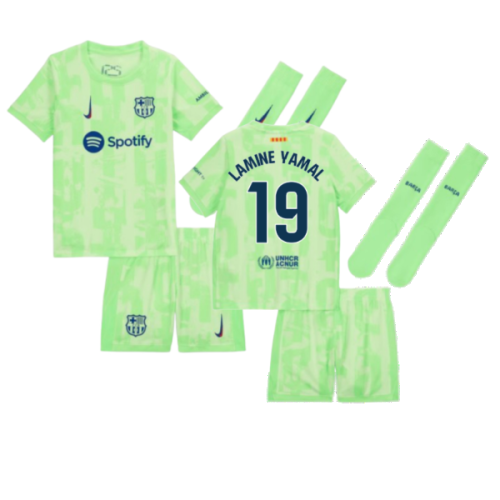 2024-2025 Barcelona Little Boys Third Mini Kit (Lamine Yamal 19)