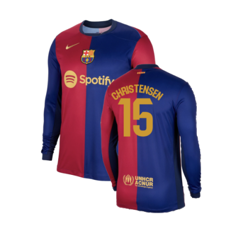 2024-2025 Barcelona Long Sleeve Home Shirt (Christensen 15)