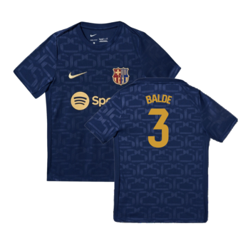 2024-2025 Barcelona Pre-Match Training Shirt (Navy) - Kids (Balde 3)