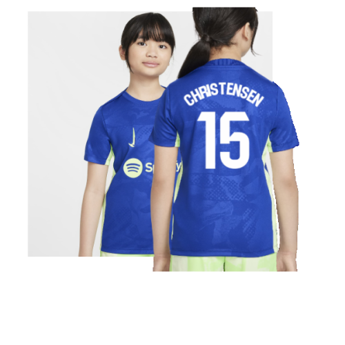 2024-2025 Barcelona Third Pre-Match Shirt (Royal) - Kids (Christensen 15)