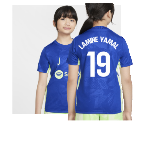 2024-2025 Barcelona Third Pre-Match Shirt (Royal) - Kids (Lamine Yamal 19)