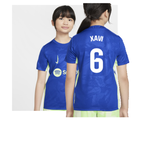 2024-2025 Barcelona Third Pre-Match Shirt (Royal) - Kids (Xavi 6)