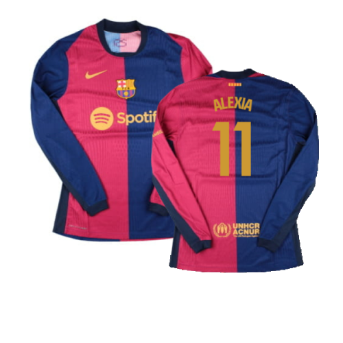 2024-2025 Barcelona Vapor Home Long Sleeve Shirt (Alexia 11)