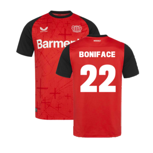 2024-2025 Bayer Leverkusen Pro Home Shirt (Boniface 22)