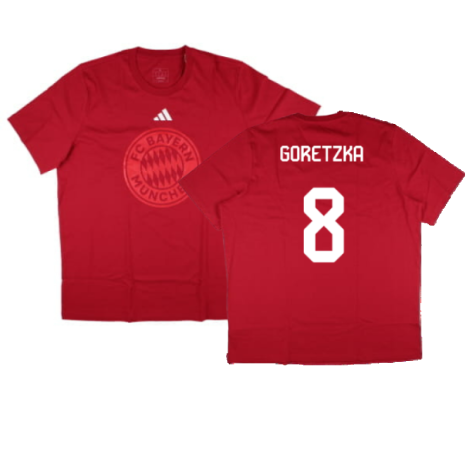 2024-2025 Bayern Munich DNA Graphic Tee (Red) (Goretzka 8)