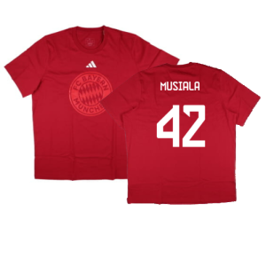 2024-2025 Bayern Munich DNA Graphic Tee (Red) (Musiala 42)