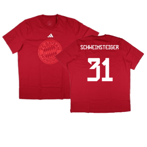 2024-2025 Bayern Munich DNA Graphic Tee (Red) (Schweinsteiger 31)