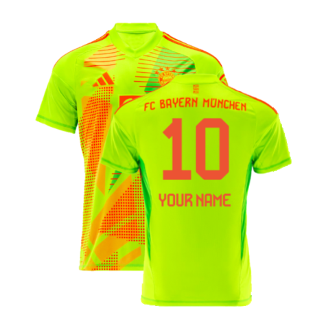 2024-2025 Bayern Munich Home Goalkeeper Shirt (Yellow) - Kids (Your Name)