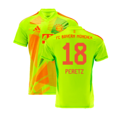 2024-2025 Bayern Munich Home Goalkeeper Shirt (Yellow) (Peretz 18)