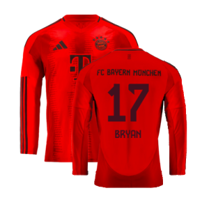 2024-2025 Bayern Munich Long Sleeve Home Shirt (Bryan 17)