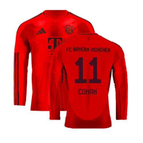 2024-2025 Bayern Munich Long Sleeve Home Shirt (Coman 11)