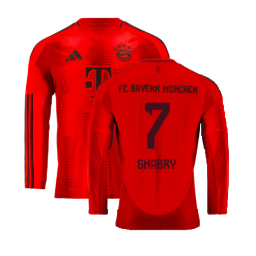 2024-2025 Bayern Munich Long Sleeve Home Shirt (Gnabry 7)