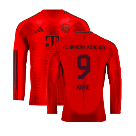 2024-2025 Bayern Munich Long Sleeve Home Shirt (Kane 9)