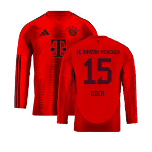 2024-2025 Bayern Munich Long Sleeve Home Shirt (Kids) (Dier 15) 2024-2025 Bayern Munich Long Sleeve Home Shirt (Kids) (Dier 15)