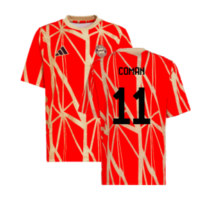 2024-2025 Bayern Munich Pre-Match Shirt (Red) (Coman 11)