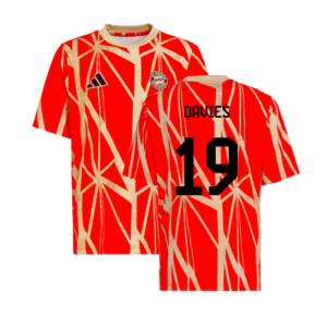 2024-2025 Bayern Munich Pre-Match Shirt (Red) (Davies 19)