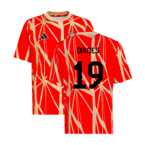 2024-2025 Bayern Munich Pre-Match Shirt (Red) - Kids (Davies 19)