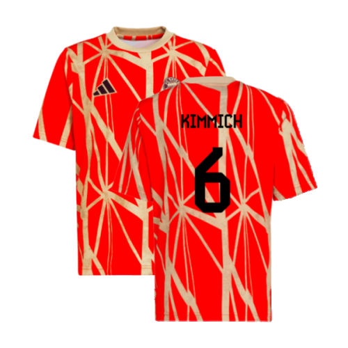 2024-2025 Bayern Munich Pre-Match Shirt (Red) - Kids (Kimmich 6)