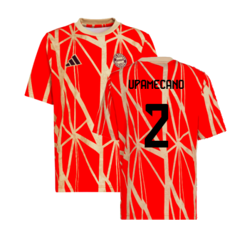 2024-2025 Bayern Munich Pre-Match Shirt (Red) (Upamecano 2)
