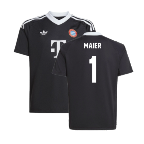 2024-2025 Bayern Munich Third Goalkeeper Shirt (Black) - Kids (Maier 1)