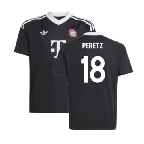 2024-2025 Bayern Munich Third Goalkeeper Shirt (Black) - Kids (Peretz 18)