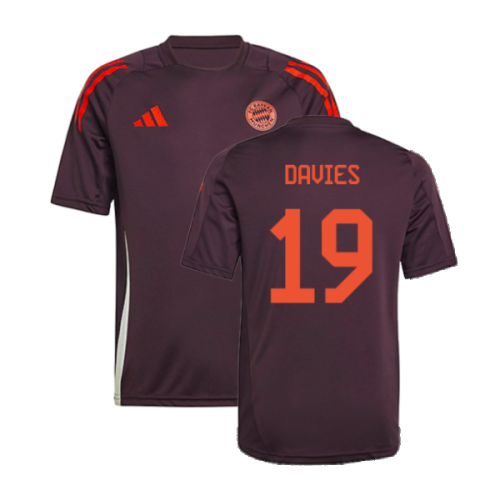 2024-2025 Bayern Munich Training Shirt (Shadow Maroon) - Kids (Davies 19)