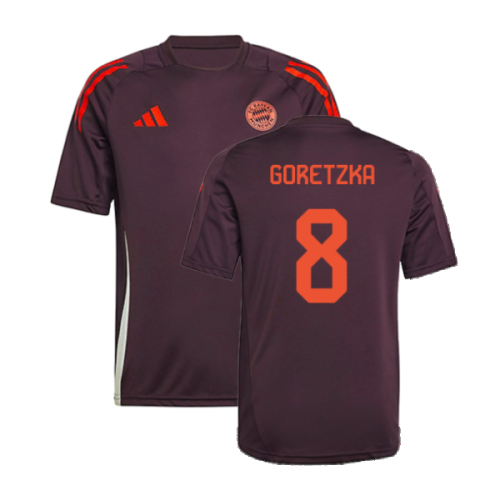 2024-2025 Bayern Munich Training Shirt (Shadow Maroon) - Kids (Goretzka 8)