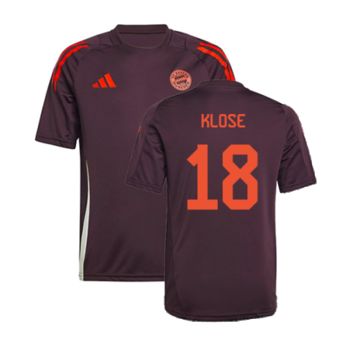 2024-2025 Bayern Munich Training Shirt (Shadow Maroon) - Kids (Klose 18)