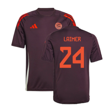 2024-2025 Bayern Munich Training Shirt (Shadow Maroon) - Kids (Laimer 24)