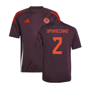 2024-2025 Bayern Munich Training Shirt (Shadow Maroon) - Kids (Upamecano 2) 2024-2025 Bayern Munich Training Shirt (Shadow Maroon) - Kids (Upamecano 2)