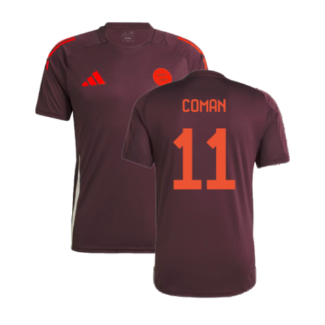 2024-2025 Bayern Munich Training Tee (Shadow Maroon) (Coman 11)