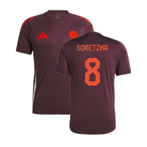 2024-2025 Bayern Munich Training Tee (Shadow Maroon) (Goretzka 8)