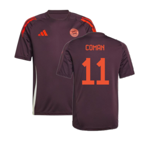 2024-2025 Bayern Munich Training Tee (Shadow Maroon) - Kids (Coman 11)