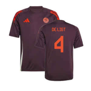 2024-2025 Bayern Munich Training Tee (Shadow Maroon) - Kids (De Ligt 4) 2024-2025 Bayern Munich Training Tee (Shadow Maroon) - Kids (De Ligt 4)