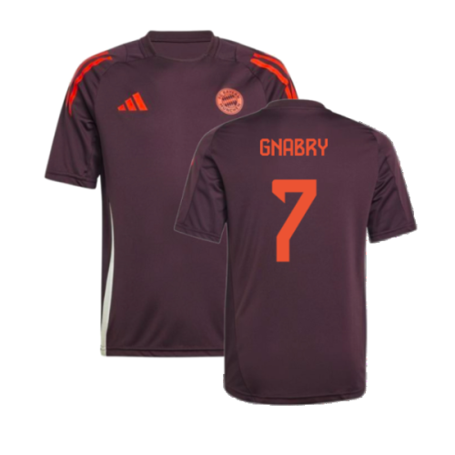 2024-2025 Bayern Munich Training Tee (Shadow Maroon) - Kids (Gnabry 7)