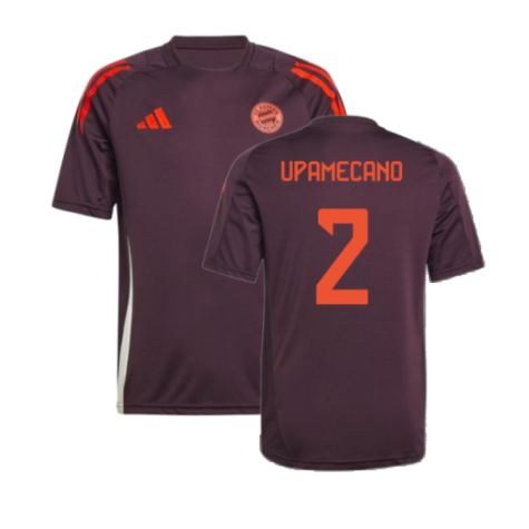 2024-2025 Bayern Munich Training Tee (Shadow Maroon) - Kids (Upamecano 2)