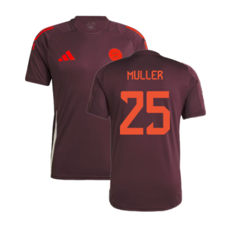 2024-2025 Bayern Munich Training Tee (Shadow Maroon) (Muller 25)