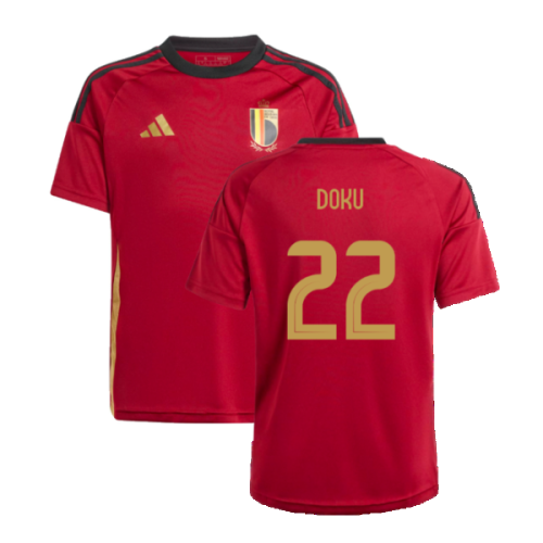 2024-2025 Belgium Home Fan Shirt (Kids) (Doku 22)