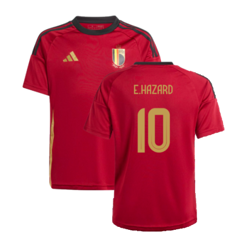 2024-2025 Belgium Home Fan Shirt (Kids) (E.Hazard 10)