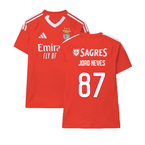 2024-2025 Benfica Home Shirt (Kids) (Joao Neves 87)