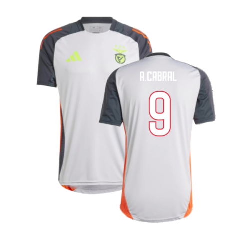 2024-2025 Benfica Training Jersey (Grey) (A.Cabral 9)