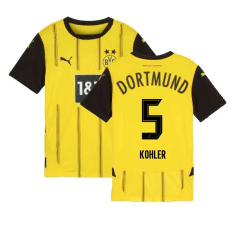 2024-2025 Borussia Dortmund Home Shirt (Kids) (Kohler 5)