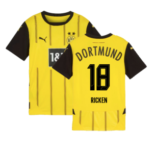 2024-2025 Borussia Dortmund Home Shirt (Kids) (Ricken 18)