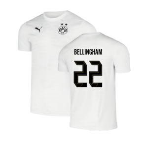 2024-2025 Borussia Dortmund Pre-Match Shirt (White) (Bellingham 22)