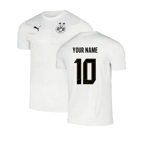 2024-2025 Borussia Dortmund Pre-Match Shirt (White) (Your Name)