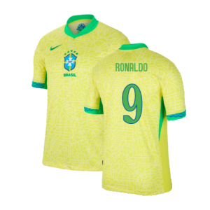 2024-2025 Brazil Home Dri-Fit ADV Match Shirt (Ronaldo 9)