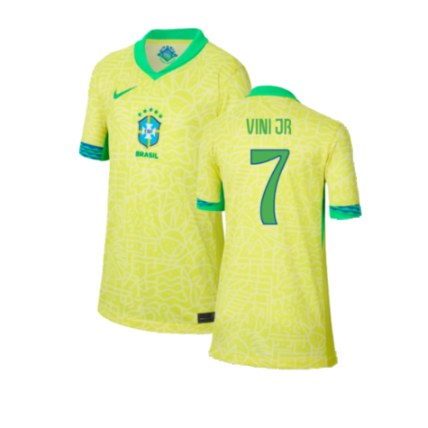 2024-2025 Brazil Home Shirt (Kids) (Vini JR 7)