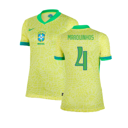 2024-2025 Brazil Home Shirt (Womens) (Marquinhos 4)