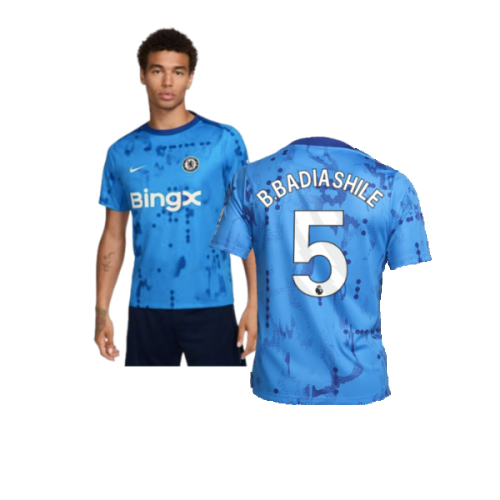 2024-2025 Chelsea Academy Pro Pre-Match Shirt (Blue) (B.Badiashile 5)